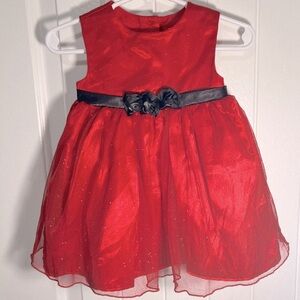 Koala Kids Girl's Red Sparkly Party Dress Tulle 6-9 Months